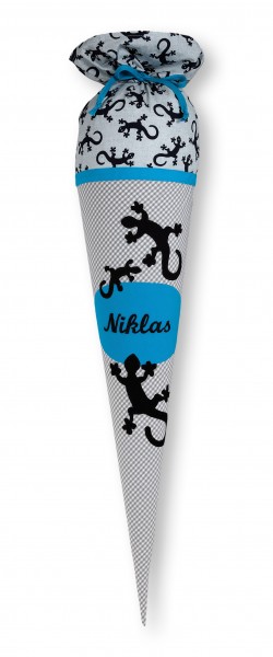 Crepes Suzette Schultüte mit Namen Gecko