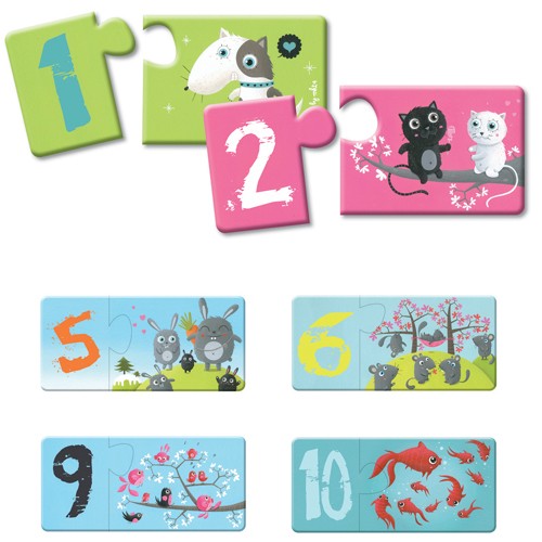 Janod Duo Puzzle Zahlen 3+