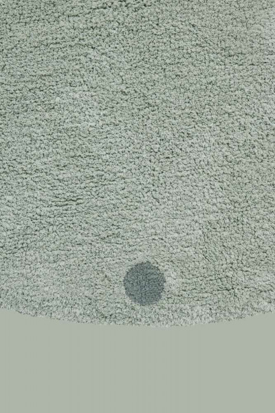 Lorena Canals waschbarer Kinderteppich rund mit Punkten Blau Grau