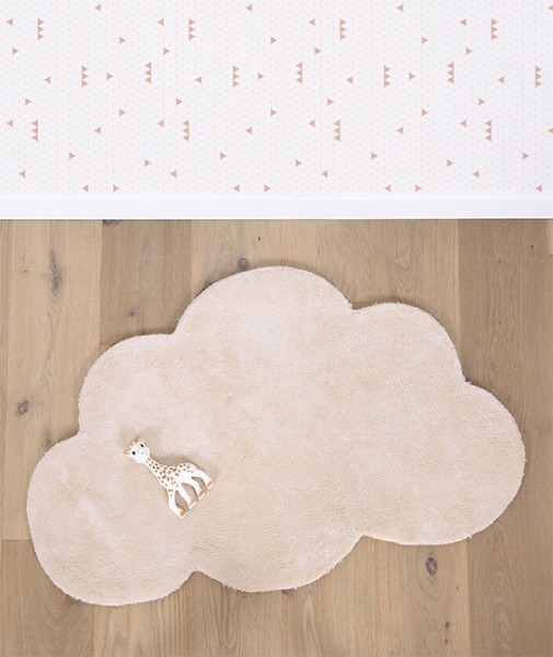 Lilipinso Kinderteppich Baumwolle Wolke Puderrosa