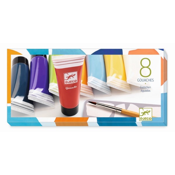 Djeco Gouache Farben in der Tube Klassik 6+