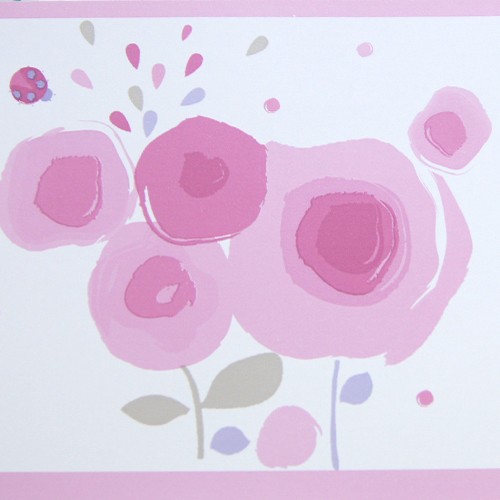 Camengo Bordüre Blumen lila/flieder 9930228