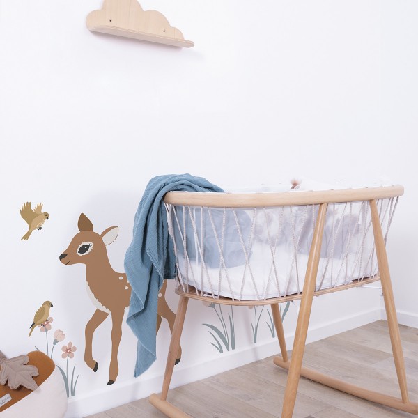 Lilipinso XL Wandsticker Rehkitz und Vögel