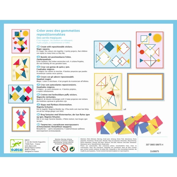 Djeco Bastelset Zauberquadrate 3+