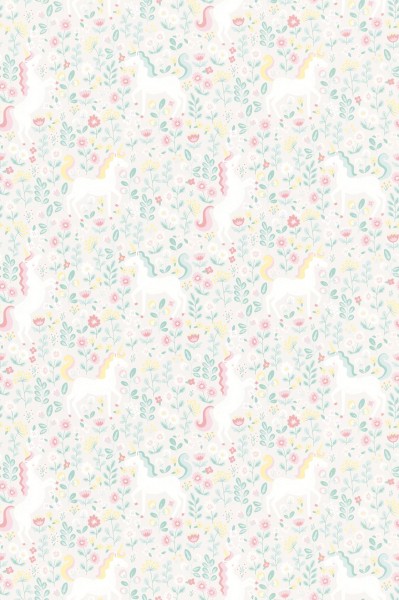 Eijffinger Tapetenwandbild Einhorn pastell 186x280cm