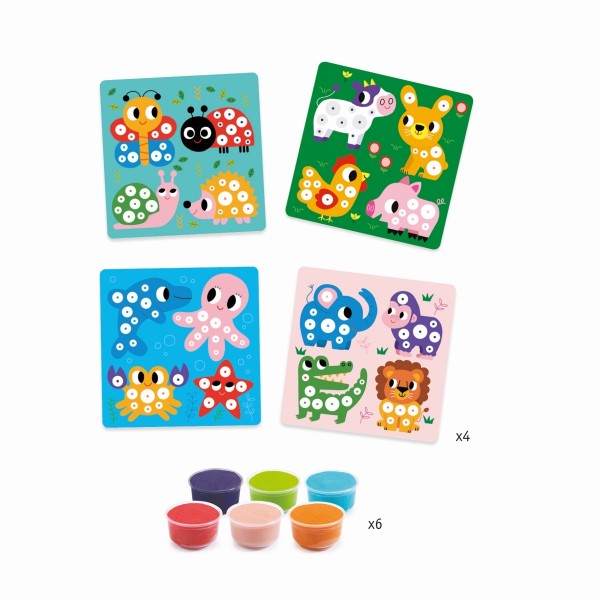 Djeco Basteln mit Knete Kreise formen 3+