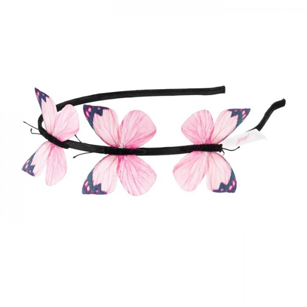 Souza Haarreifen Angela mit Schmetterlingen rosa lila