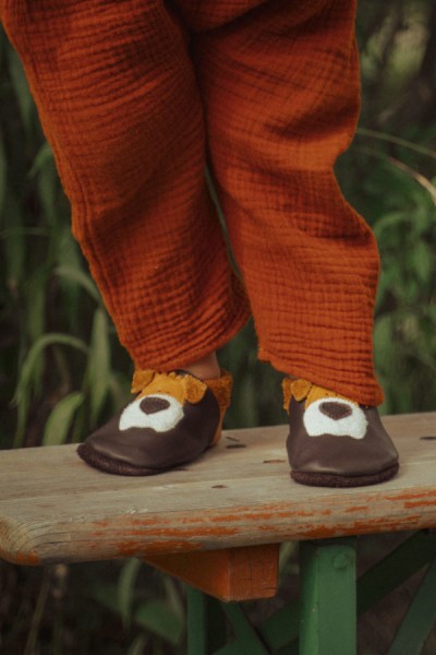 Orangenkinder Krabbelschuhe Hund Eddy 18/19