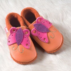 Pololo Babyschuhe Butterfly Orange 18/19