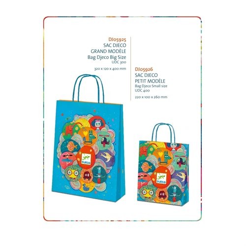 Djeco farbenfrohe Tragetasche gross