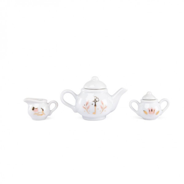 Moulin Roty Porzellan Puppengeschirr im Koffer 4+