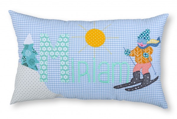 Crepes Suzette Namenskissen Winter Alpin Skifahrerin