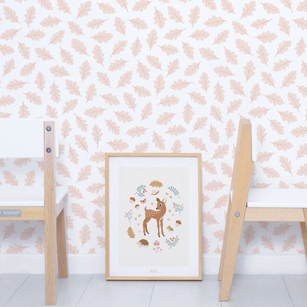 Lilipinso Kinderzimmerbild Poster Waldleben Rehkitz