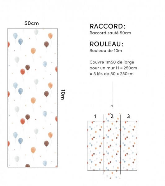 Lilipinso Vliestapete Flying Baloons Kinderzimmertapete