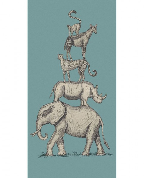 Eijffinger Tapetenwandbild Fototapete Safari blaugrün