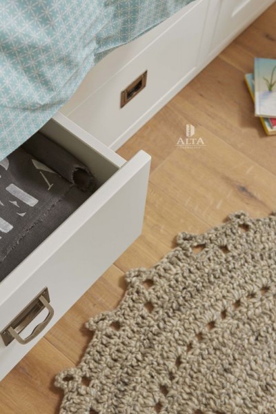 Alta Kojenbett mit Unterbauschrank 90x200cm Weiss