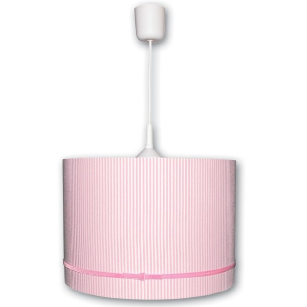 Waldi Pendellampe Streifen mit Samtband rosa