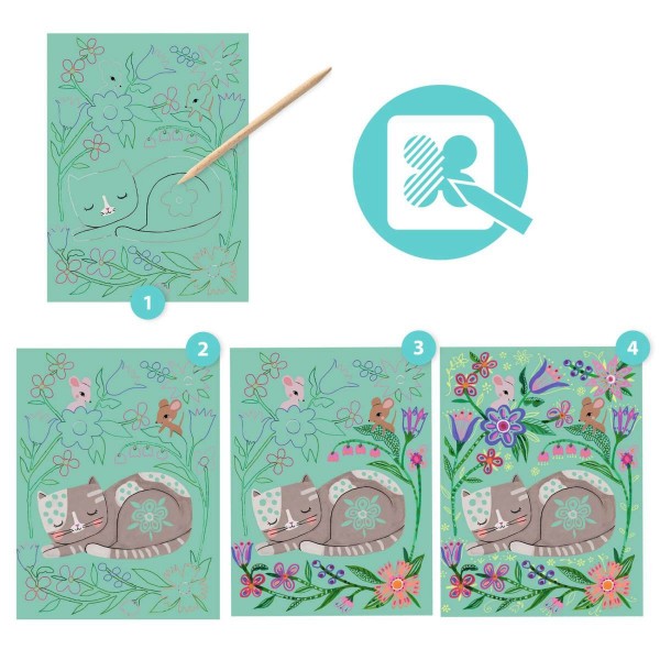 Djeco Kratzbilder Begegnungen 6+