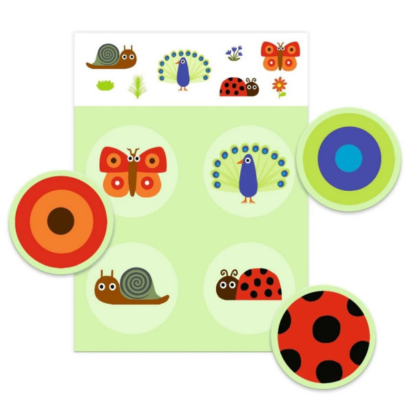 Djeco Lernspiel Bingo Federn und Pelz 2+