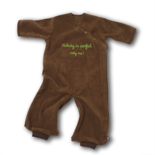 Babyboum Funny Text Schlafsack 70 cm choco