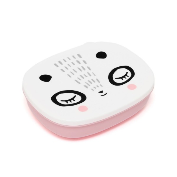 Petit Monkey Lunchbox Brotdose Panda weiss rosa