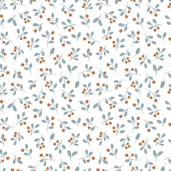 Lilipinso Kinderzimmertapete Vliestapete Wildbeeren Weiss Caramel