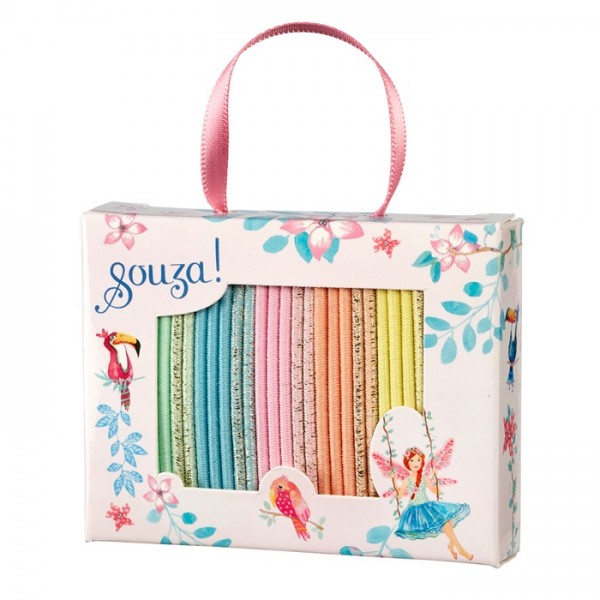 Souza Geschenkbox mit 25 Haargummis Cato Regenbogen
