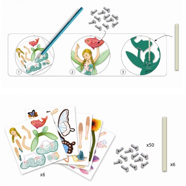 Djeco Bastelset Hampelmänner Elfen 6+