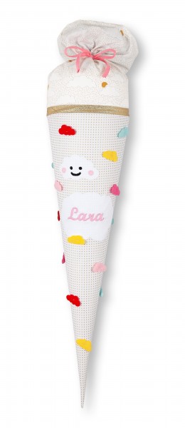 Crepes Suzette Schultüte mit Namen Wolken