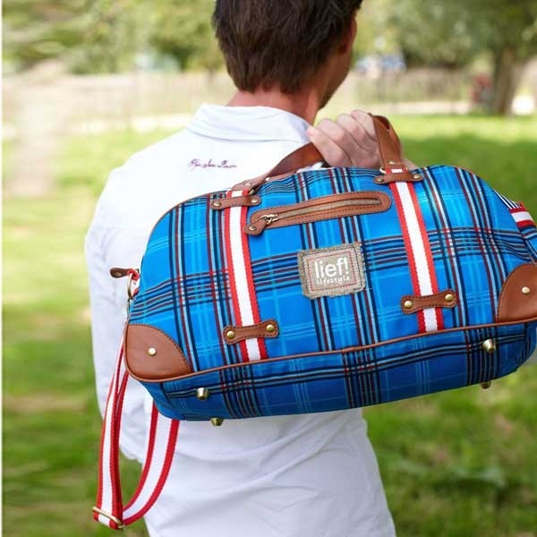 LIEF! Wickeltasche Check Tasche, Cobalt