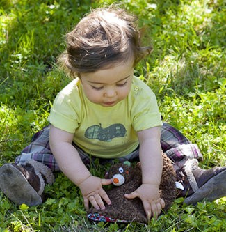 Ebulobo Schmusetuch 2 Seiten Bärchen und Fisch