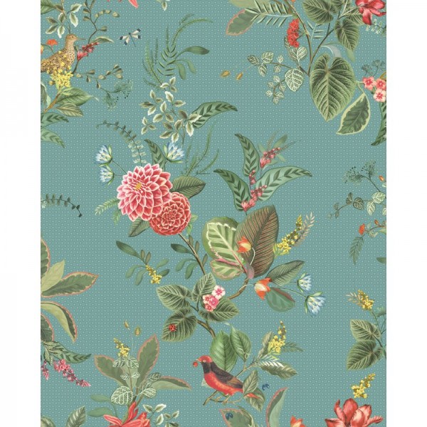 Pip Studio 5 Vliestapete Floral türkis