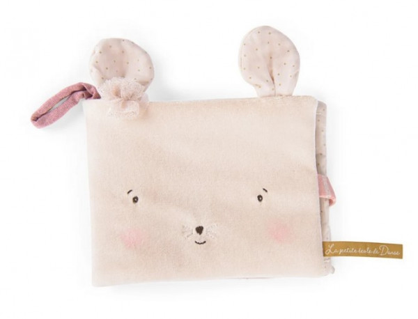 Moulin Roty Babys Fotoalbum aus Stoff Maus rosa