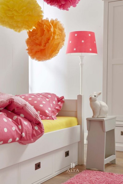 Alta Kojenbett mit Unterbauschrank 90x200cm Weiss