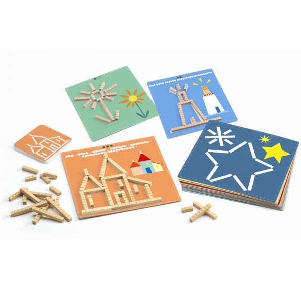 Djeco Eduludo Legespiel Sticks 5+