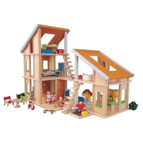 Plantoys Puppenhaus Chalet mit Möbeln 3+