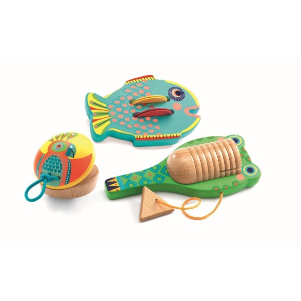 Djeco Animambo 3er Set Schlaginstrumente 3+