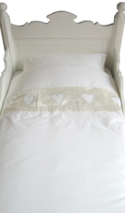 Taftan Bettwäsche - Samt Weiß 135 x200