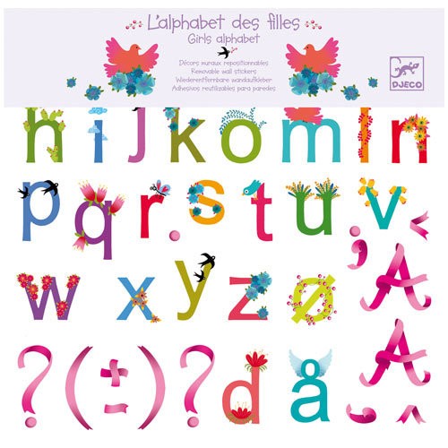 Djeco Wandsticker Mädchen ABC