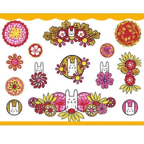 Djeco Glitzertattoos Weisser Hase 6+