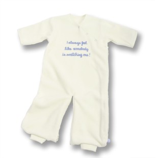 Babyboum Funny Text Schlafsack 70 cm ecru