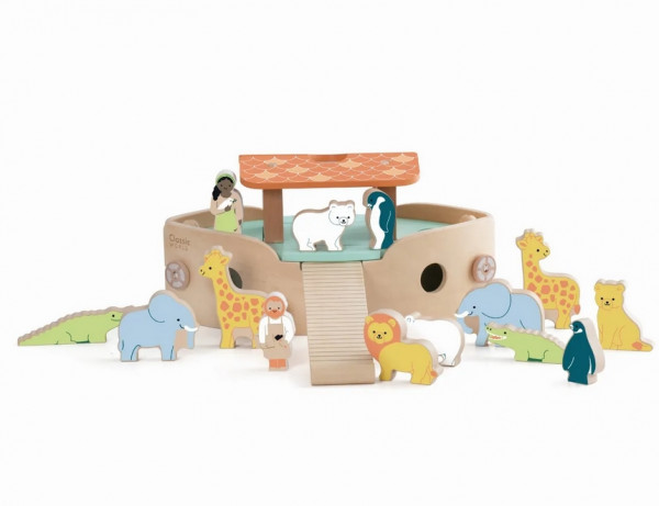 Classic World Holzschiff Arche Noah mit Figuren