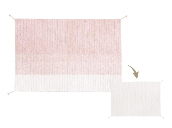 Lorena Canals Teppich Gelato Pink 120x160cm waschbar reversibel