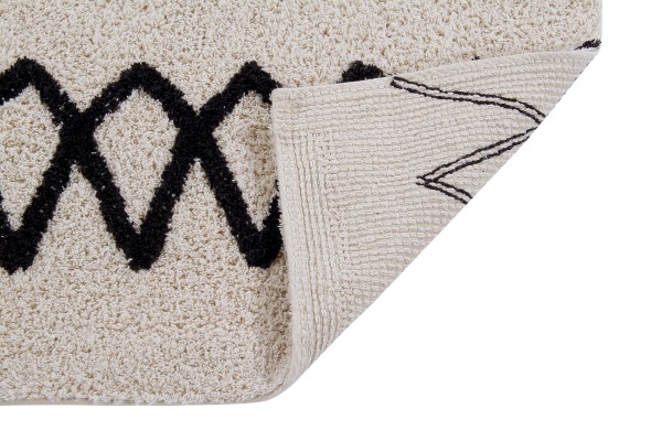 Lorena Canals waschbarer Kinderteppich Atlas natural schwarz