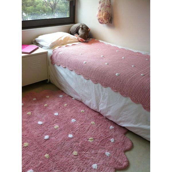 Lorena Canals Kinderteppich GALLETITA rund rosa