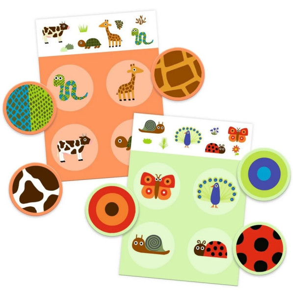 Djeco Lernspiel Bingo Federn und Pelz 2+