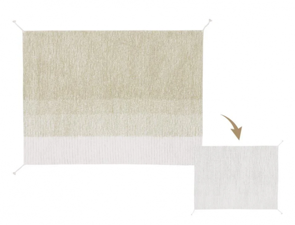 Lorena Canals Teppich Gelato Green 140x200cm waschbar reversibel