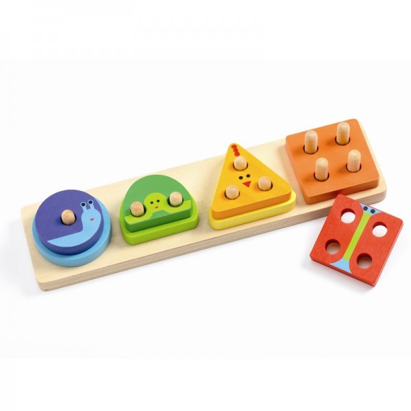 Djeco Basic Steckpuzzle Formen 1234