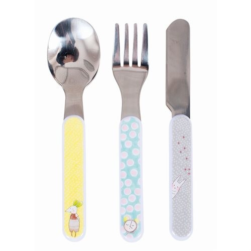 Moulin Roty 3-teiliges Besteck-Set Les Petis Dodos