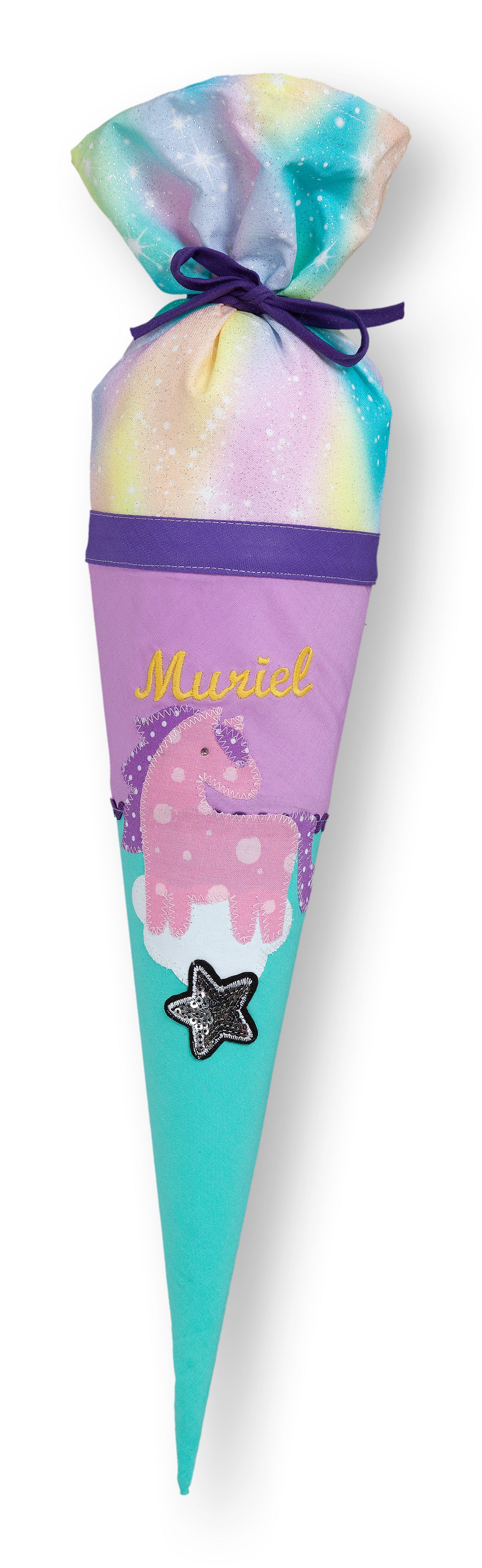 Crepe Suzettes Geschwistertüte Regenbogen Einhorn Geschwistertüten